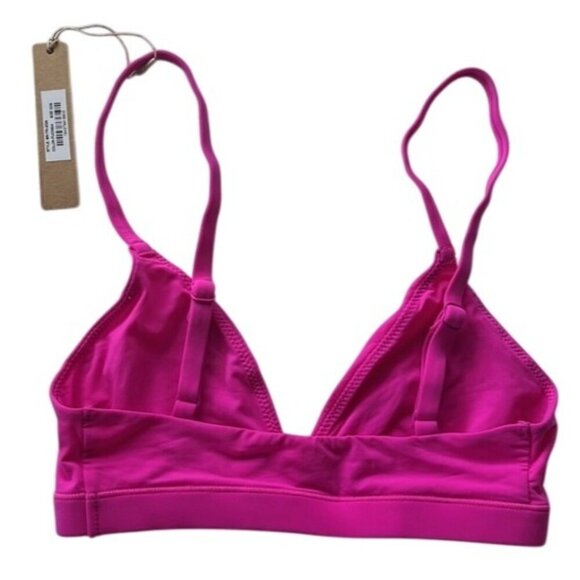 SKIMS XXS Fits Everybody Triangle Plunge Wireless Bralette Fuchsia Pink NWT - Picture 2 of 6